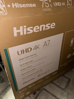 75inch TV (Hisense 75" Class A7 Series LCD 4K Google TV)