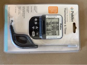 Polder THM-362-86 Oven Meat Thermometer with Heat Resistant Probe and Digital
