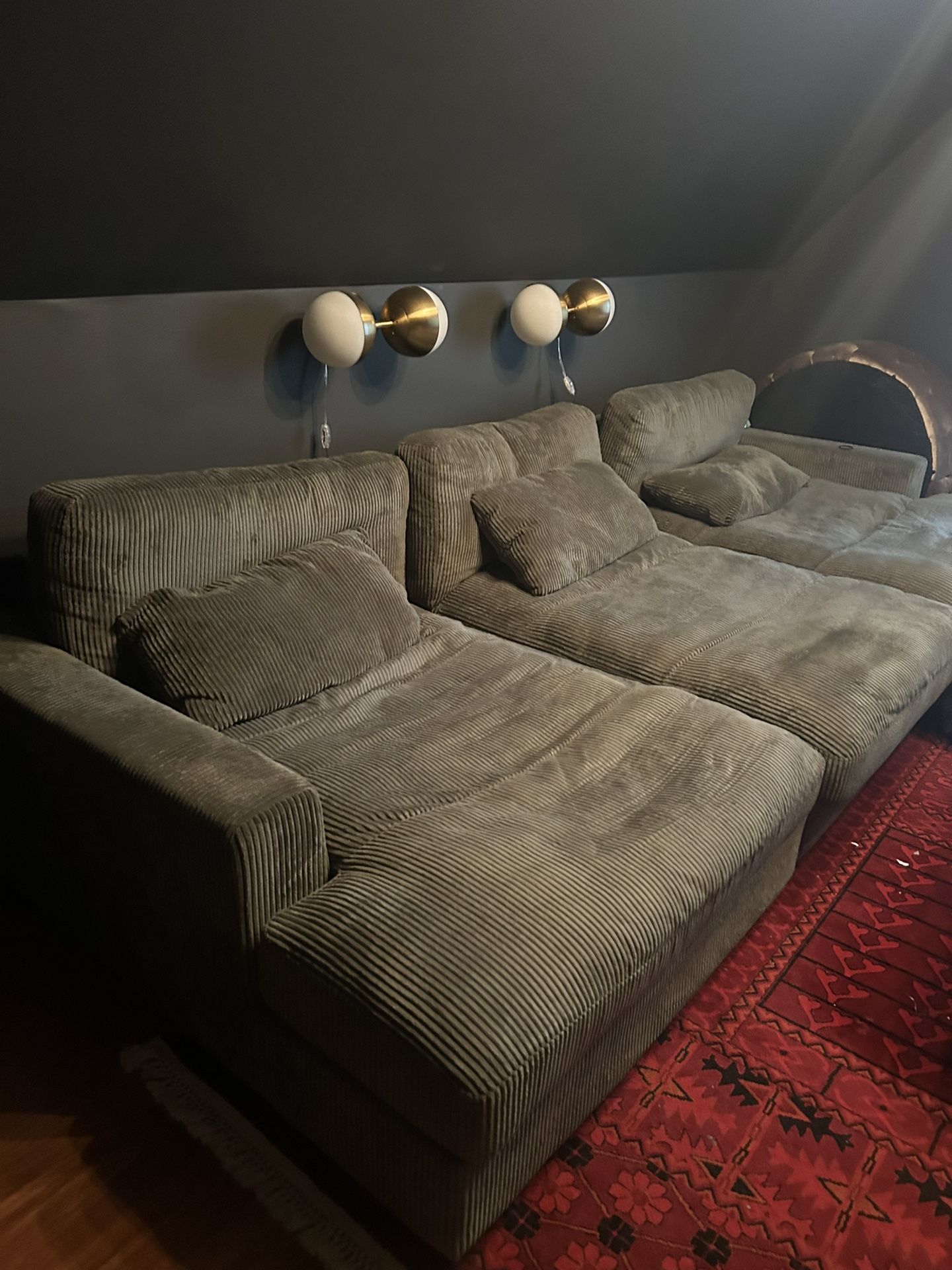 Large Over Size Green Sofa