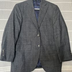 NWOT Jack Victor Elite Blue Gray Blazer 36S 2 Button Wool Sport Coat Jacket