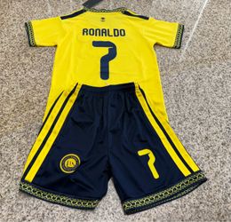 26/27 Adidas Al Nassr home Ronaldo CR7 kids jersey and shorts kit