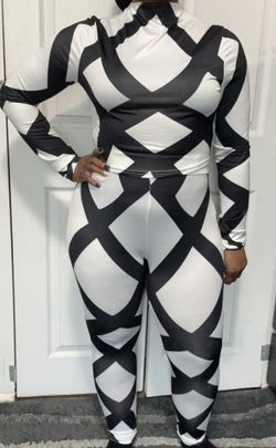 Black/White Leggings Set