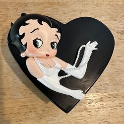 Betty Boop Lacquered Wood Black Jewelry Box By Croce