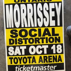 MORRISSEY / SOCIAL DISTORTION CONCERT POSTER