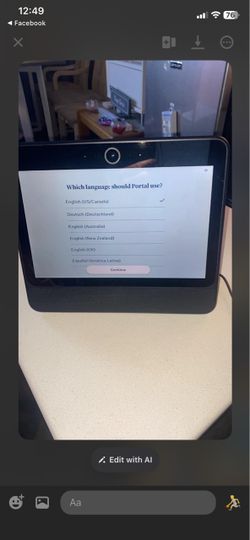 Facebook portal touchscreen