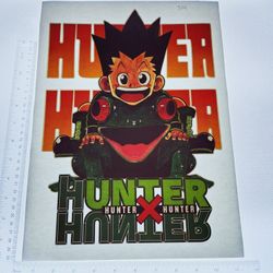 Iron On Heat Transfer  Good For T-shirts Sweaters Jackets T Shirt Design Size Is About 12x10 Hunter Hunter #314