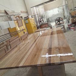 Custom Hand Built Multi Wood Large Coffee Table