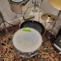 Tama Rockstar Bass Drum And 13 Inch Tom, Pearl Stainless Snare