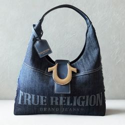 Authentic True Religion Denim Hobo Bag –  Horseshoe – Y2K