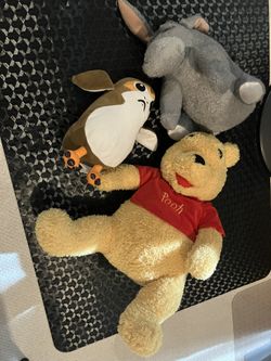 Winnie the Pooh, Eeyore and Star Wars porg Disney 20$ pre iteam, stuffed animal plush