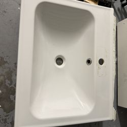 Bathroom Sink Vanity and Delta Faucet