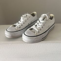 White Platform Converse