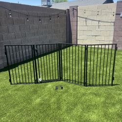 Paulmele 4 Panel Freestanding Pet Gate