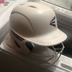 M/L White Easton Softball Helmet. 