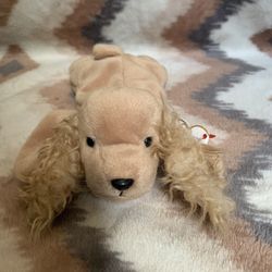 1997 Ty Original Beanie Babies SPUNKY The Cocker Spaniel Puppy Dog w/Tags (8")