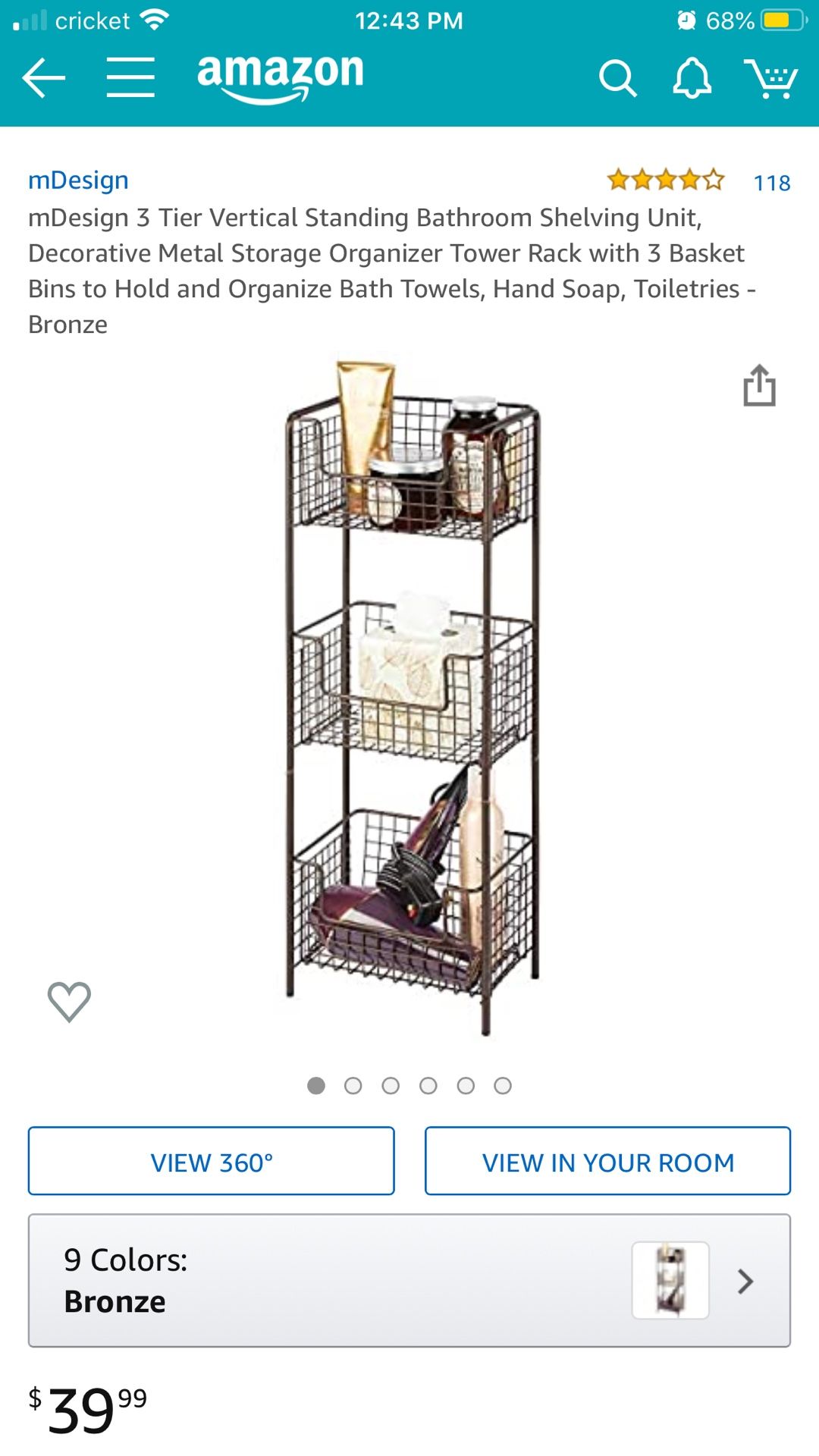 3 Tier standing shelves