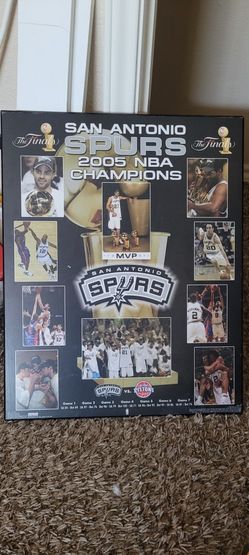 San Antonio Spurs Wooden Picture 2005 NBA Champions
