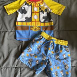 Toddler Boys Woody Swim Set 