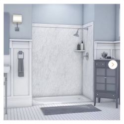  Complete Shower Marble Look 👀 And Base Size 36 X 60 X 80 H Please Read The Description Massage Me For Directions 
