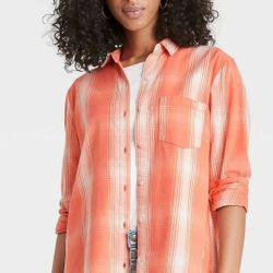 Women's Plaid Long Sleeve Button-Down Shirt - Universal Thread 1x