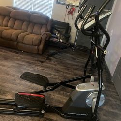 Elliptical, Weight Bench, Back Ext / Squat Tool 