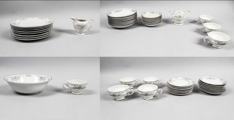 Vintage Complete 8 Place Setting Norleans "Theresa" China Set (51 Pcs)