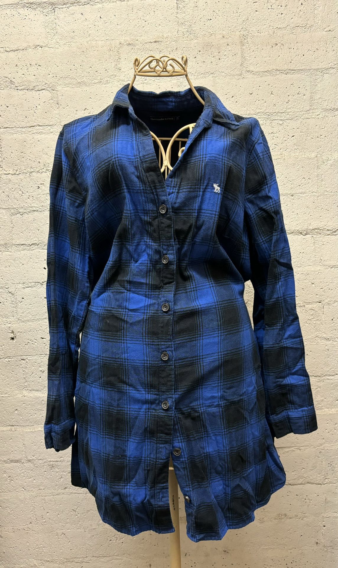 Blue Plaid Women’s Dress Shirt