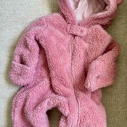 Carter’s Sherpa Baby Long Sleeve Hooded Jumpsuit $5