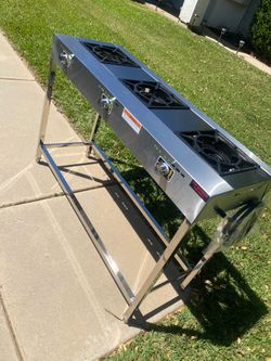 3 Burner Stainless Steel Outdoor Stove