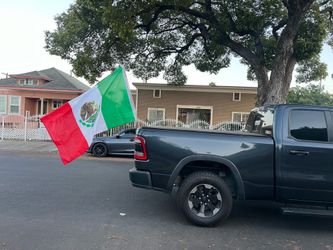 Mexico flags with wood stick