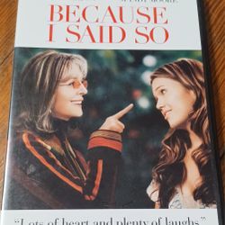 Because I Said so DVD Movie Show Diane Keaton Mandy Moore Mom Daughter