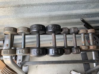 YORK Dumbbells - 5s, 8s, 15s & 30s.