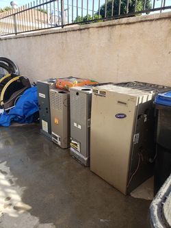 Air conditioning and heating furnaces and condencers