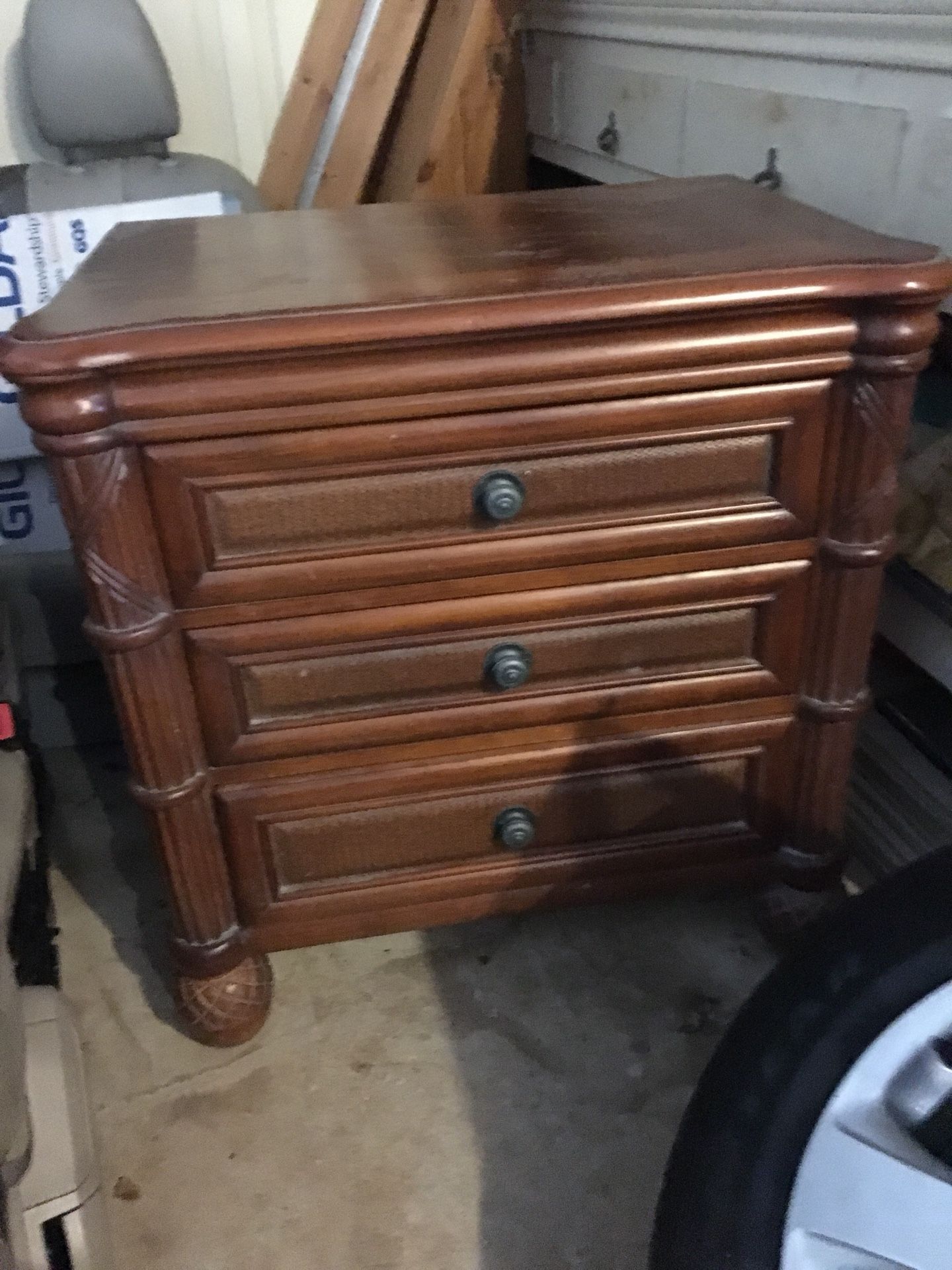 Real wood night stand