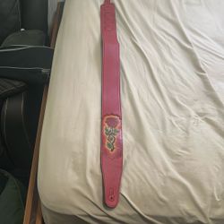Leather Walker And Williams Guitar Strap 