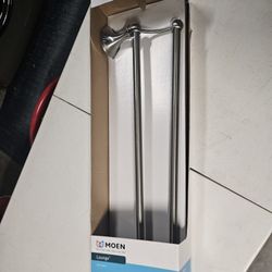 Morning Lounge 24" Double Towel Bar Brushed Nickle.