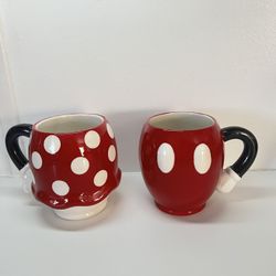 DISNEY Mickey Mouse LARGE Red Coffee Mug Cup w/Hand & Arm, by Zak Desig  2 pieces 