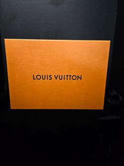 Louis Vuitton Orange/Black Solid Rectangle Storage Box w/ Lid (Empty)
