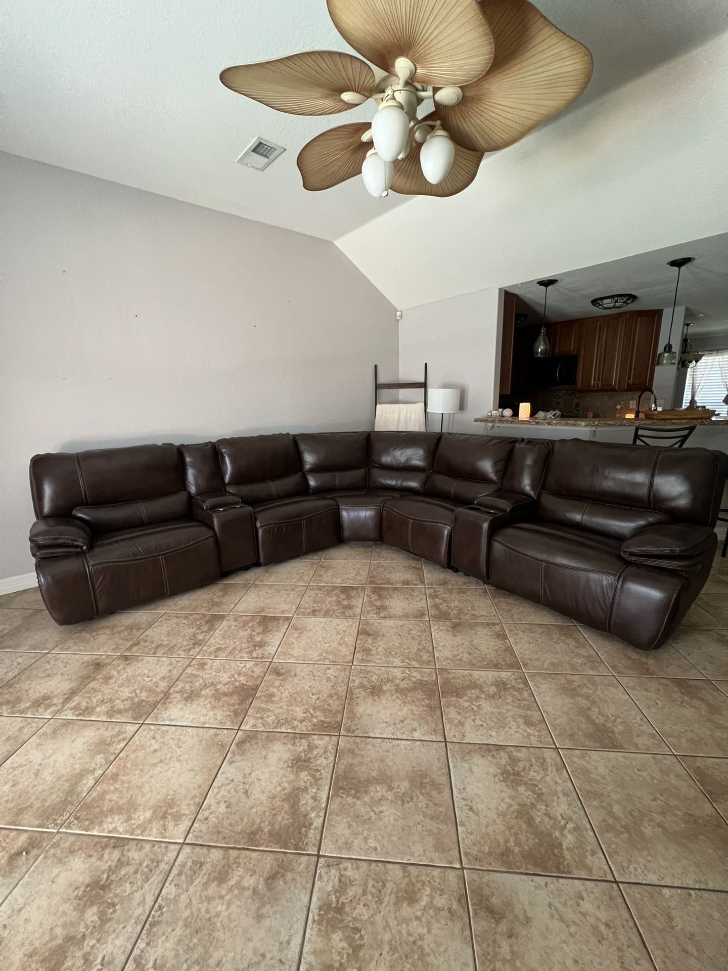 electric sectional couch with recliner 