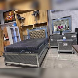 4PC Glam LED Bedroom set