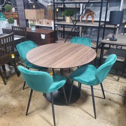 5 Pc Mid Century Modern Style D Round ining Set(NEW)