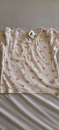 Girls Shirt/ Yellow with flowers / Size:10