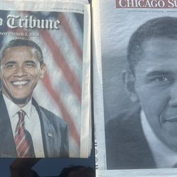 Brand New Barack Obama Chicago Sun Times and Tribune never opened collectors item $18 ea or 2/$32