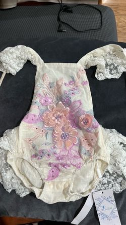 DASD Baby Girl Floral Lace Romper