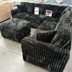 New Black Sectional 