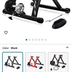 Bike Trainer Stand Indoor Bicycle Stand with Noise Reduction Magnetic Stationary Stand fits for 26-28inch, 700C Wheel