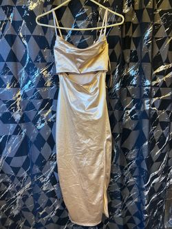 Champagne Windsor Satin Dress