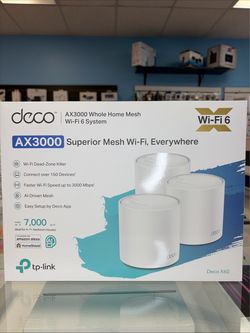 TP-Link Deco X60 AX3000 Mesh Wi-Fi 6 System White 3-Pack Whole Home Mesh