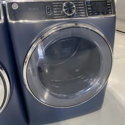 GE Sapphire Blue 7.8 Cu. Ft. Smart Front Load Electric Dryer With Steam And Sanitize Cycle