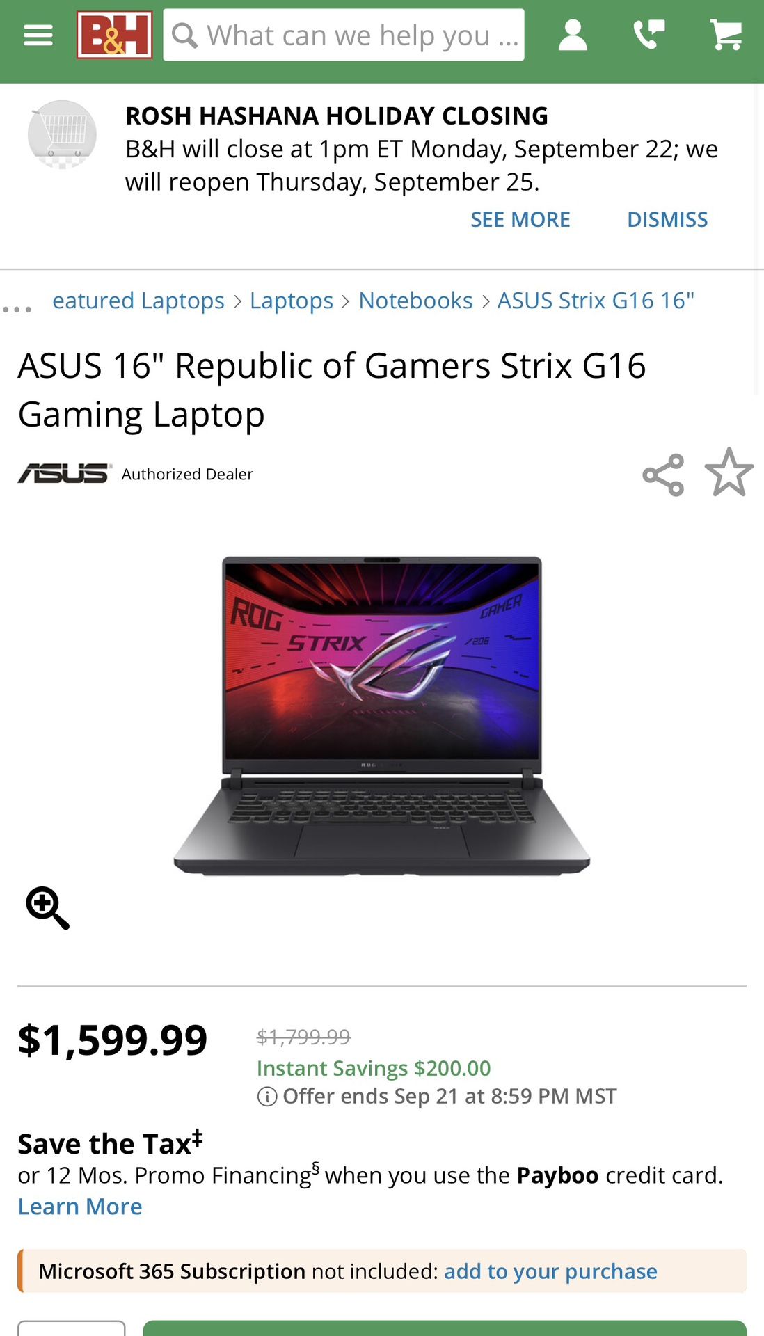 ASUS- ROG Zephyrus G16 16" 165Hz Gaming Laptop FHD-Intel 13th Gen Core i7 with 16GB Memory-NVIDIA 4070